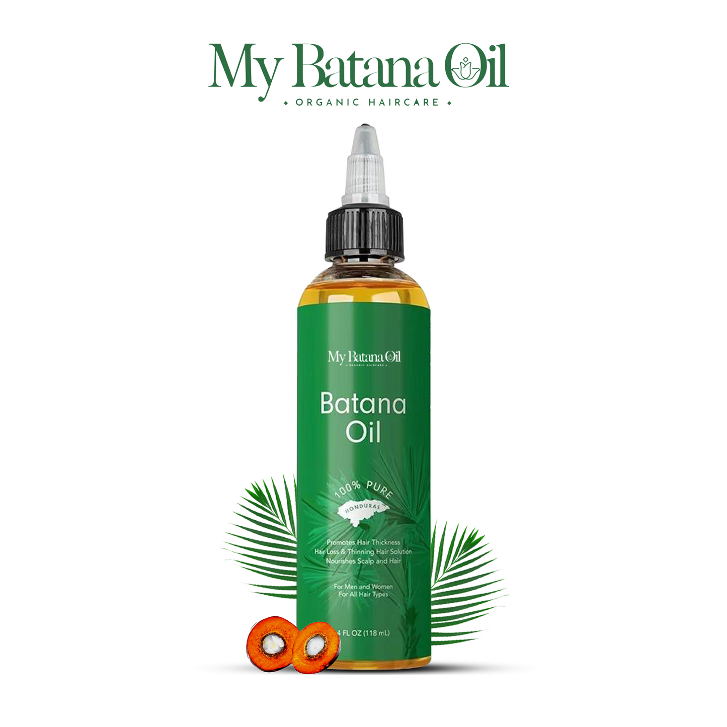 Aceite Batana para el Crecimiento del Cabello – 100 % Natural y Sin Refinar - 118 ml de aceite para el crecimiento y la reparación del cabello | Aceite capilar natural Batana