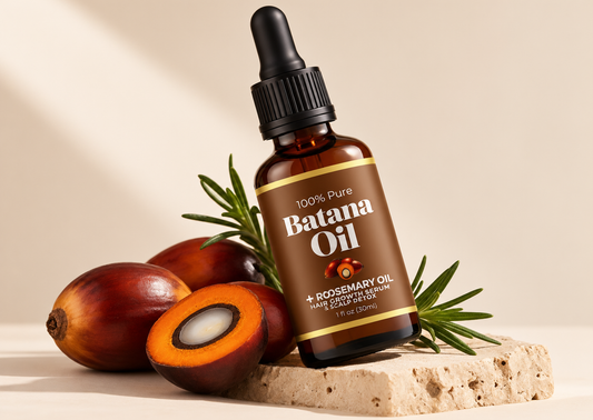Batana Oil Hair Growth Serum with Rosemary Oil – Scalp Treatment for Thinning Hair & Breakage